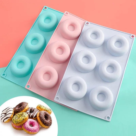 Molde de silicona de donuts de 8 cavidades de 6 cm